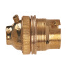 Dencon BC Brass 1/2in Unswitched Lamp Holder