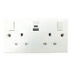 Dencon Switched Socket 2-Gang + 2 USB A/C Ports 13A