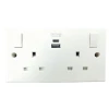 Dencon Switched Socket 2-Gang + 2 USB A/C Ports 13A