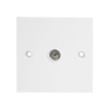 Dencon Single Flush Coax TV Socket White