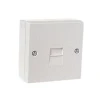 Dencon Telephone Socket 1 Way White