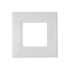 Dencon White Finger Plate 1-Gang (Pack of 2)