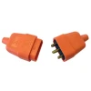 Dencon 3 Pin Rubber Connector Plug 10A Orange