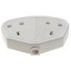 Dencon Rubber Trailing Socket 13A 2-Gang White