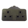 Dencon Trailing Socket 13A 2-Gang Black