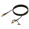 Dewalt Reinforced Braided 3-in-1 Combo Cable 1.8m (6ft)