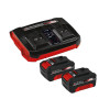 Einhell Power X-Change Battery & Charger Starter Kit 18V 2 x 4.0Ah Li-ion
