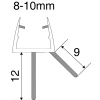 Shower Seal 49400 8-10mm 12mm gap 1 Metre
