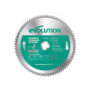 Evolution Aluminium Cutting Mitre Saw Blade 255 x 25.4mm x 80T