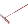 Faithfull 16 Flat Teeth Asphalt Rake - Tubular Shaft