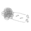 Faithfull Brass Ball Chain Kit 1m Nickel Plated