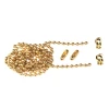 Faithfull Brass Ball Chain Kit 1m Polished Brass