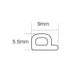 Faithfull EPDM Draught Excluder Brown 24M 9 x 5.5mm