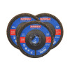 Faithfull Aluminium Oxide Flap Disc 115 x 22mm 120 Grit (3 Pack)