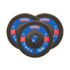 Faithfull Aluminium Oxide Flap Disc 125 x 22mm 40 Grit (3 Pack)