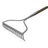 Faithfull Prestige Stainless Steel Garden Rake Ash Handle