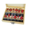 Faithfull Router Bit Set of 12 TCT 1/4in Shank