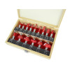 Faithfull Router Bit Set of 15 TCT 1/2in Shank