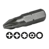 Faithfull Pozi S2 Grade Steel Screwdriver Bits PZ1 x 25mm (Pack 3)