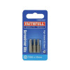 Faithfull Security S2 Grade Steel Screwdriver Bits T20S x 25mm (Pack 3)