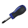 Faithfull Pozidriv Soft Grip Screwdriver 2Pz x 40mm Stubby