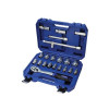 Faithfull Socket Set of 22 Metric 1/2in Drive