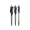 Faithfull Tri-Point Speed Auger Bit Set, 3 Piece