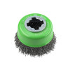 Faithfull X-LOCK Wire Cup Brush 75mm M14x2, 0.30mm Stainless Steel Wire