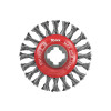 Faithfull X-LOCK Conical Wire Brush 115mm M14x2, 0.50mm Steel Wire