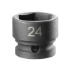 Facom 6-Point Stubby Impact Socket 1/2in Drive 24mm