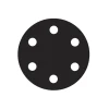 Flexovit Hook & Loop Sanding Discs 150mm Medium 80g (Pack of 6)