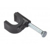 7mm Round Cable Clip Black