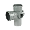 Floplast 92 1/2&Acirc;&ordm; Double Socket Access Branch Grey