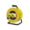 Faithfull Open Drum Cable Reel 110V 16A 2-Socket 25m (2.5mm Cable)