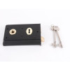 Narrow Style Rim Lock 140mm x 76mm Black