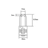 Squire CP40 Combination Padlock 4 Wheel 63mm Long Shackle