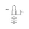 Squire CP40 Combination Padlock 4 Wheel 40mm