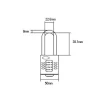 Squire CP50/1.5 Combination Padlock 4 Wheel 50mm Long Shackle 38mm