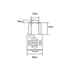 Squire CP60 Combination Padlock 5 Wheel 60mm