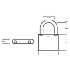 Squire LN4LS Lion Brass Padlock 5 Pin 65mm Long Shackle