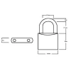 Squire LN4T Twin Pack Lion Brass Padlocks 5 Pin (2 x LN4KA)