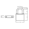 Squire LN4 Lion Brass Padlock 5 Pin 40mm