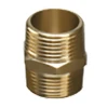 Brass Hex Nipple Male 1/2 x 1/2 Pack of 2
