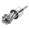 Lessmann Knot End Brush With Shank 22mm x 0.35 Steel Wire