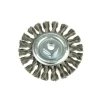Lessmann Knot Wheel Brush 100 x 12mm M14 x 0.50 Steel Wire