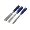 Irwin Marples M444 Bevel Edge Chisel Blue Chip Handle Set 3: 12, 18 & 25mm