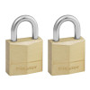 Masterlock Solid Brass 20mm Padlock 3 Pin - Keyed Alike x 2