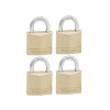 Masterlock Solid Brass 30mm Padlock 4 Pin - Keyed Alike x 4