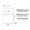 Masterlock Solid Brass 30mm Padlock 4 Pin