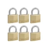 Masterlock Solid Brass 40mm Padlock 4 Pin - Keyed Alike x 6